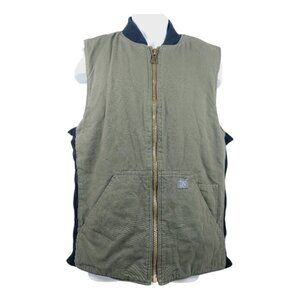 Weatherproof Men's Olive Green Sleeveless Canvas Outdoor Hunting Vest Size M